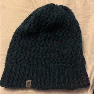 The North Face double face blue and pink Knit Beanie
